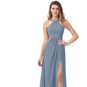 AZAZIE MELLIE dusty blue bridesmaid dress
